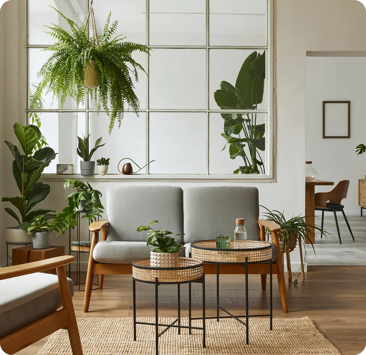 Minimalist decor with natural elements